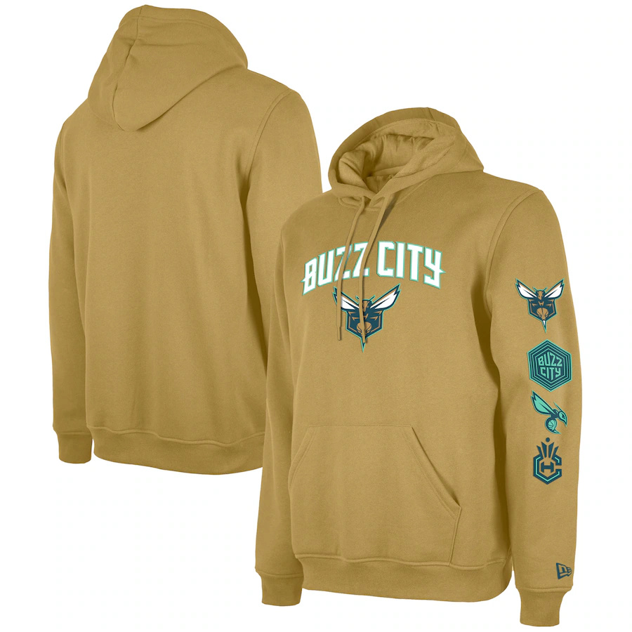 Men's Charlotte Hornets Tan 2023/24 City Edition Pullover Hoodie